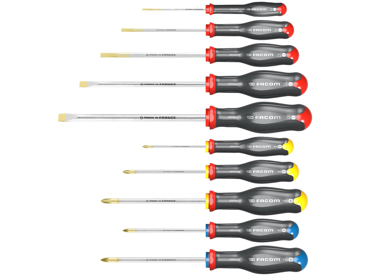 Facom Protwist® Screwdriver Set, 10 Piece