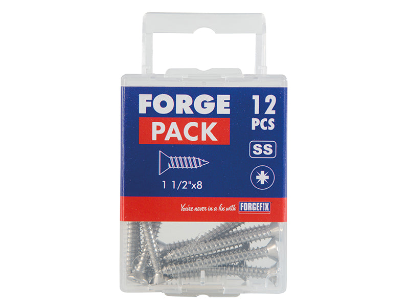 ForgeFix Self-Tapping Screws, Pozi, CSK, A2 Stainless Steel