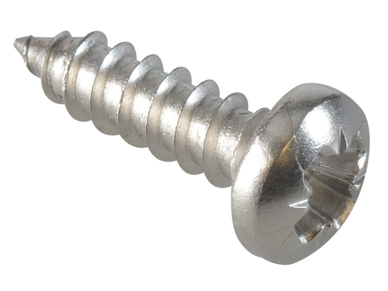 ForgeFix Self-Tapping Screws, Pozi, Pan Head, A2 Stainless Steel