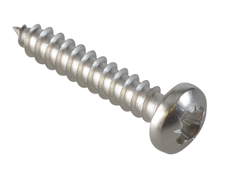 ForgeFix Self-Tapping Screws, Pozi, Pan Head, A2 Stainless Steel