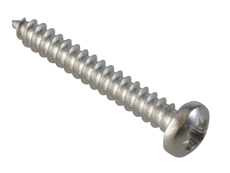 ForgeFix Self-Tapping Screws, Pozi, Pan Head, A2 Stainless Steel