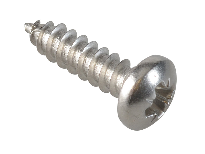 ForgeFix Self-Tapping Screws, Pozi, Pan Head, A2 Stainless Steel