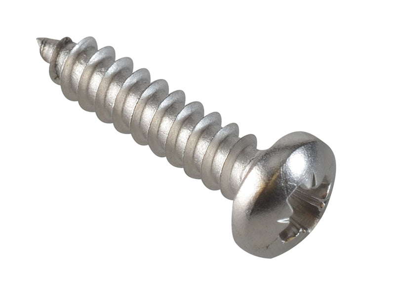 ForgeFix Self-Tapping Screws, Pozi, Pan Head, A2 Stainless Steel