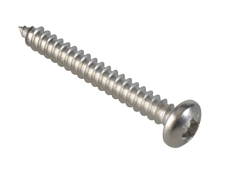 ForgeFix Self-Tapping Screws, Pozi, Pan Head, A2 Stainless Steel
