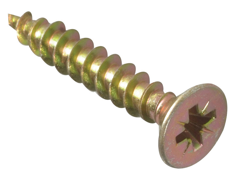 ForgeFix Multi-Purpose Pozi Compatible Screw CSK ST ZYP 5.0 x 30mm Box 200
