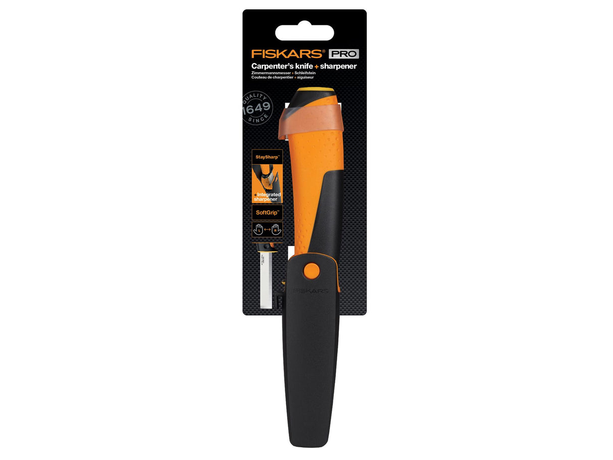 Fiskars Carpenter's Knife with Sharpener