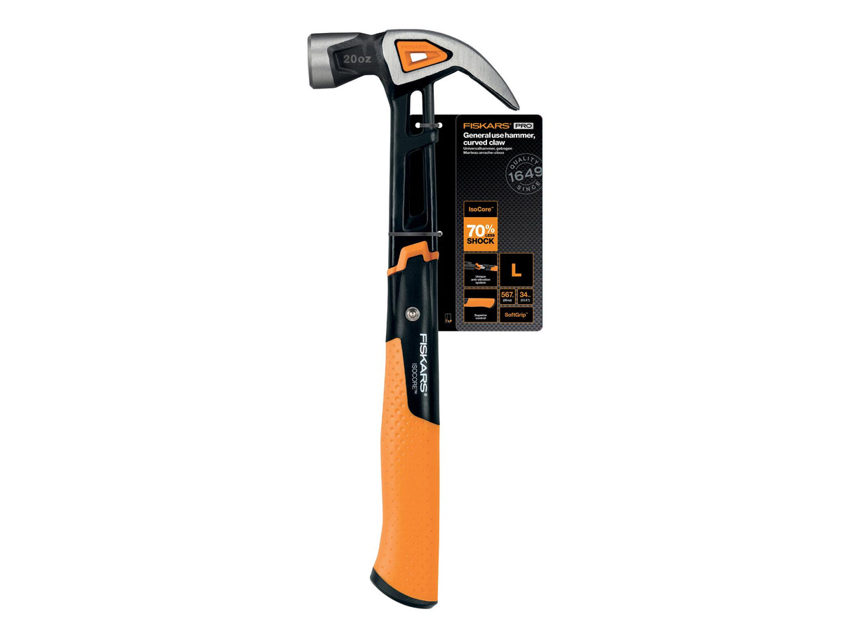 Fiskars IsoCore Curved Finishing Hammer