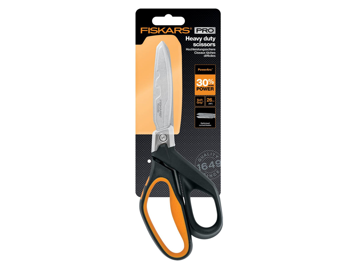 Fiskars PowerArc Heavy-Duty Scissors 26cm