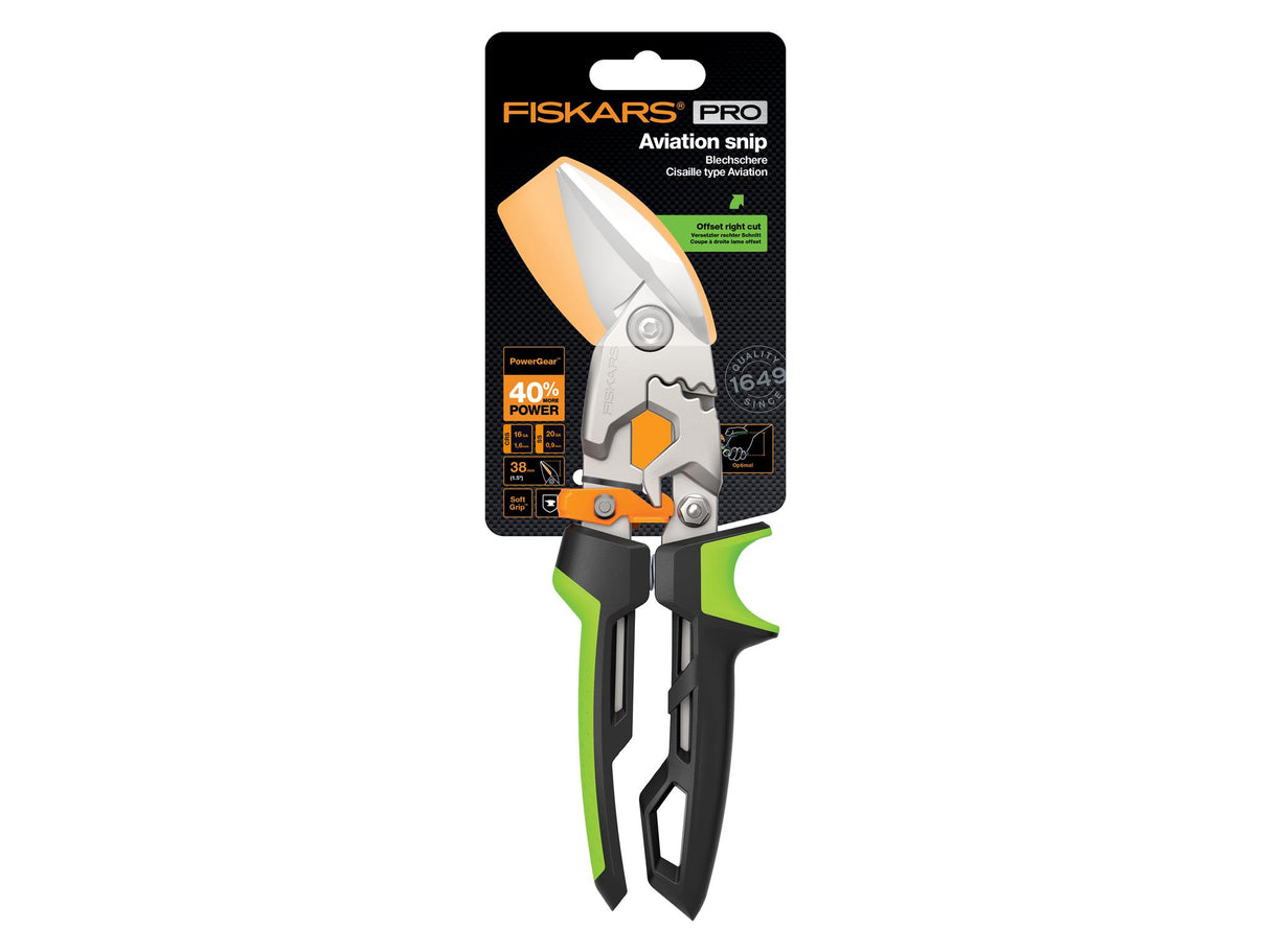 Fiskars PowerGear™ Aviation Snip, Offset