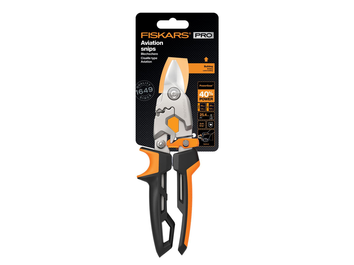 Fiskars PowerGear Bulldog Aviation Snips 250mm (10in)
