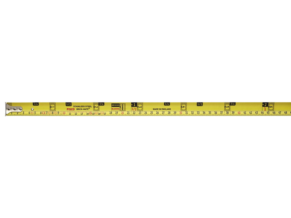 Hultafors BMSS8M Brick-Mate Stainless Steel Pocket Tape 8m (Metric only)