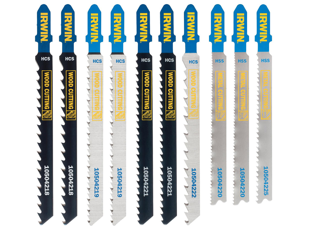 IRWIN® Jigsaw Blade Set Assorted 10 Piece Set