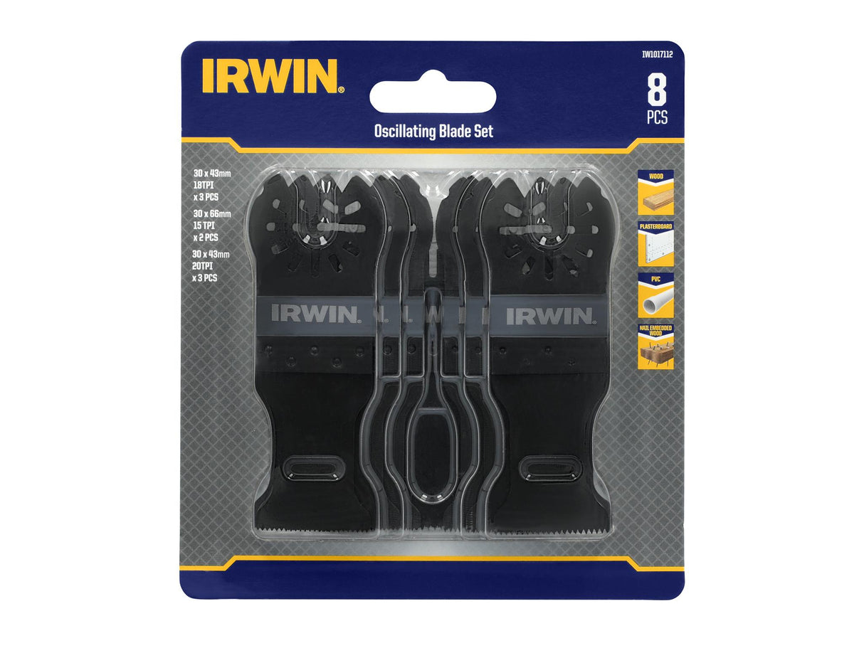 IRWIN® IW1017112 Oscillating Blade Set, 8 Piece