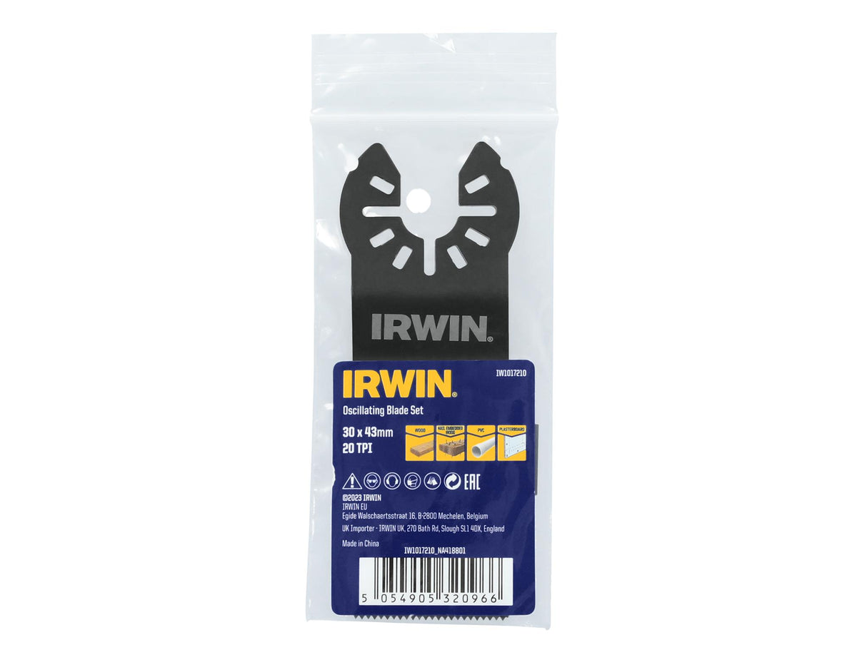 IRWIN® Wood with Nails Oscillating Blade 30 x 43mm x 20 TPI