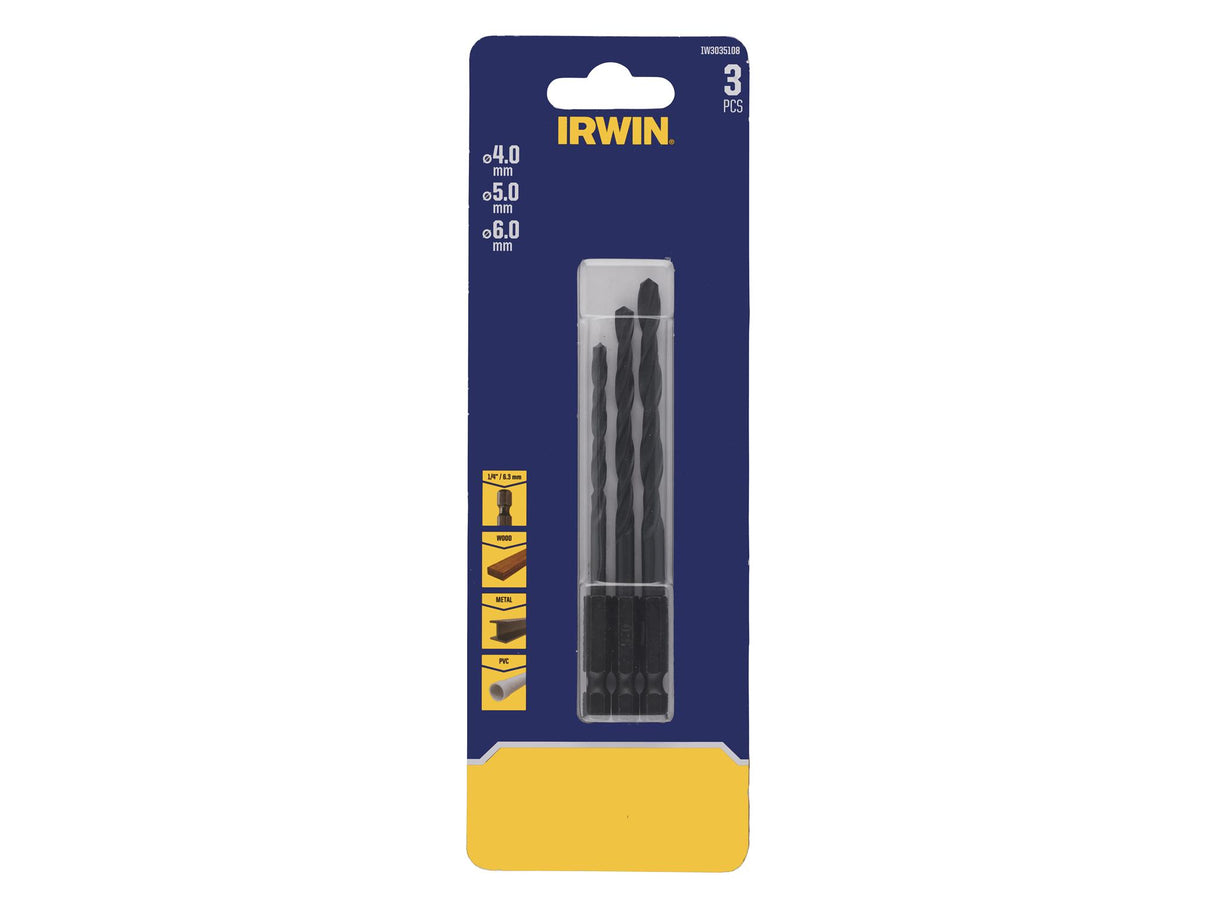 IRWIN® HSS Drill Bit Hex Shank Bits