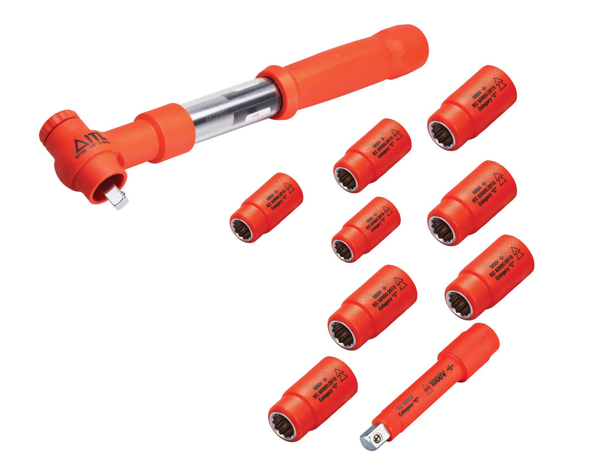 ITL Insulated Insulated 3/8in Drive Metric Torque Wrench Kit, 10 Piece