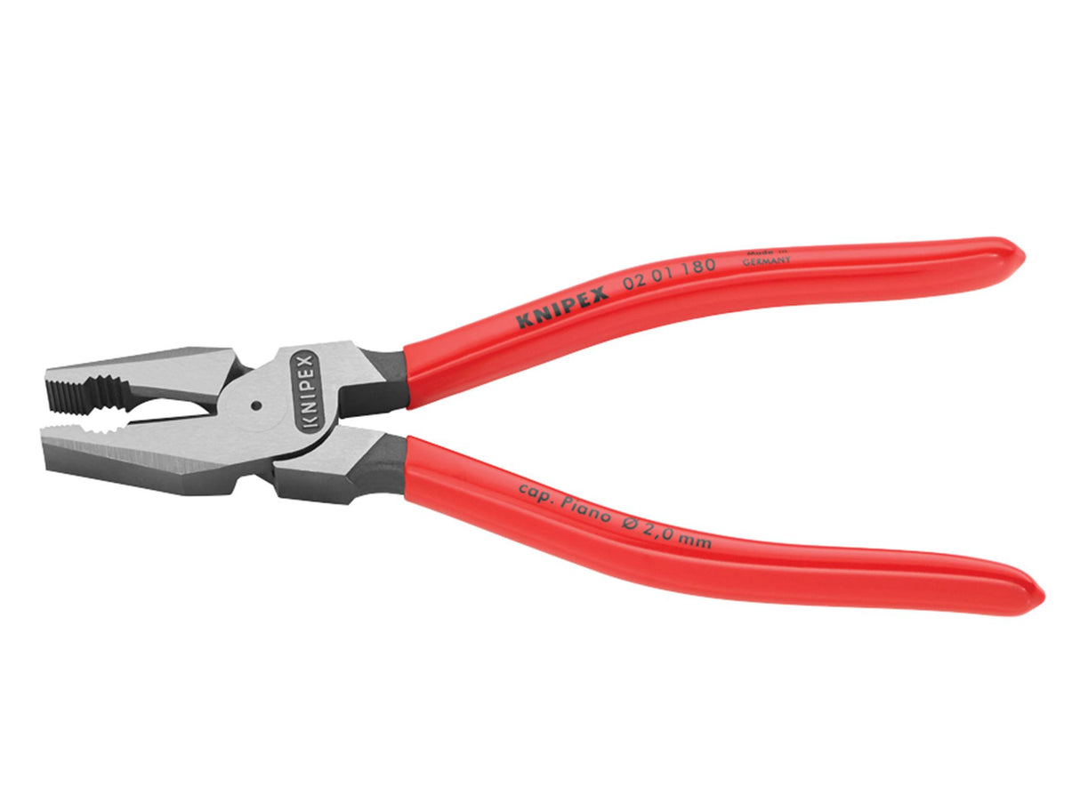 Knipex 02 01 Series High Leverage Combination Pliers, PVC Grip