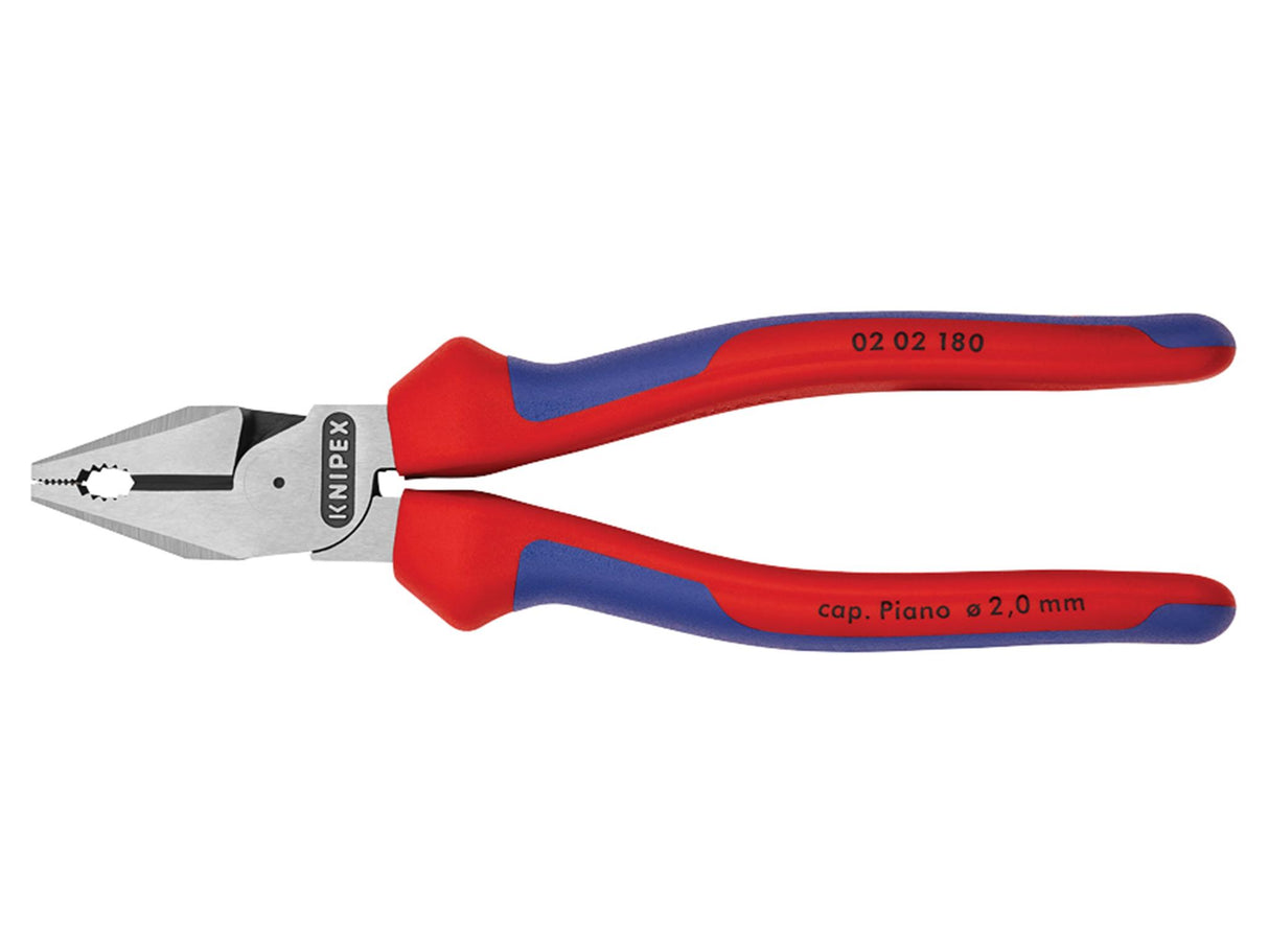 Knipex 02 02 Series High Leverage Combination Pliers, Multi-Component Grip