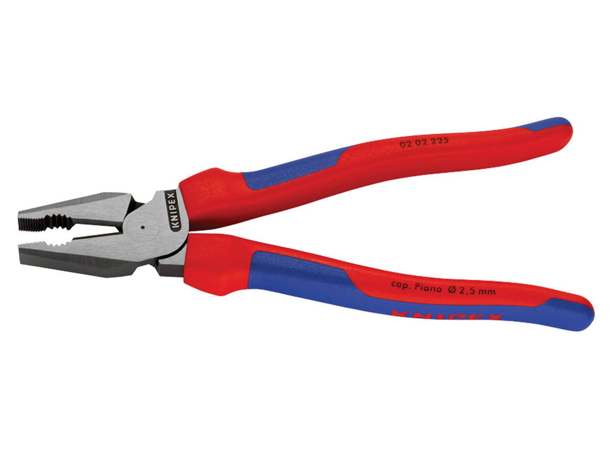 Knipex 02 02 Series High Leverage Combination Pliers, Multi-Component Grip
