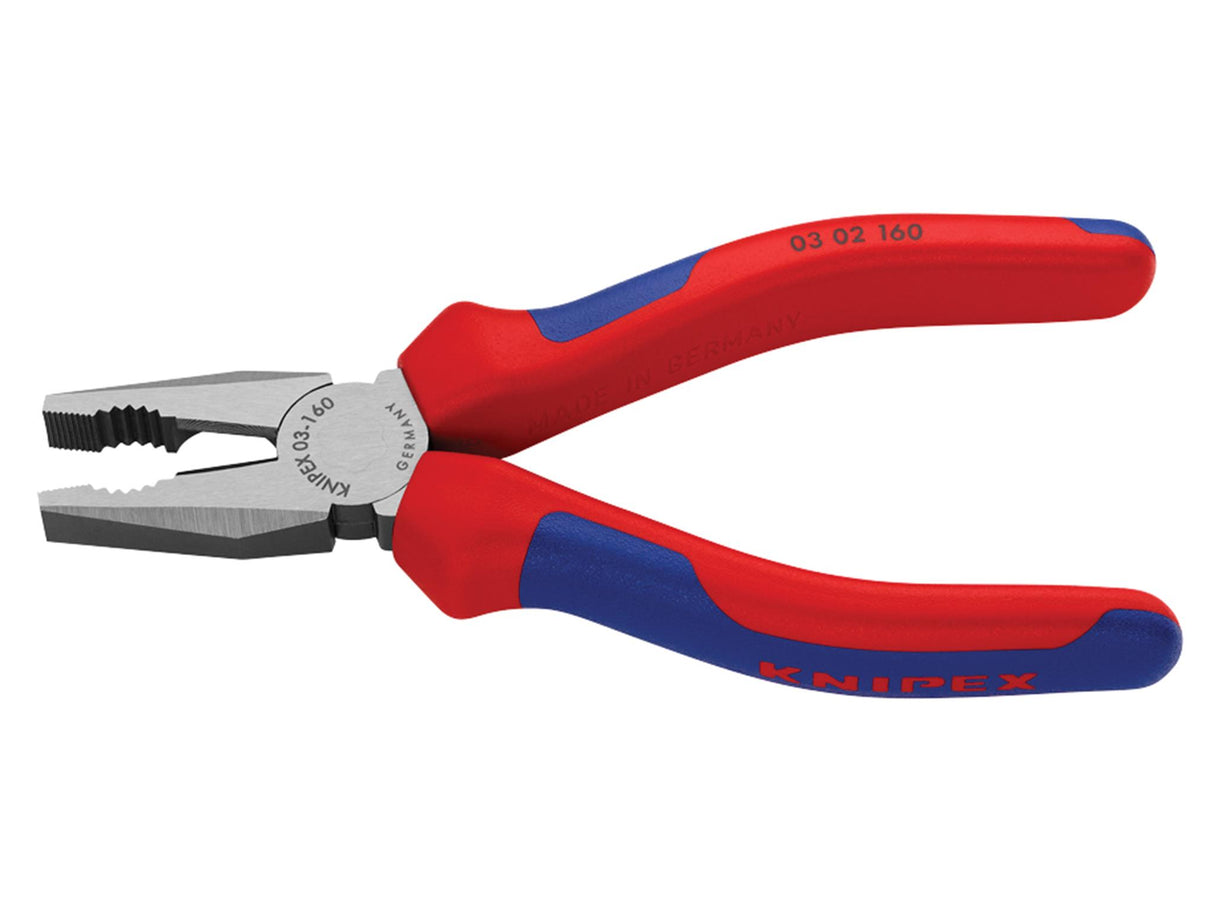 Knipex 03 02 Series Combination Pliers, Multi-Component Grip