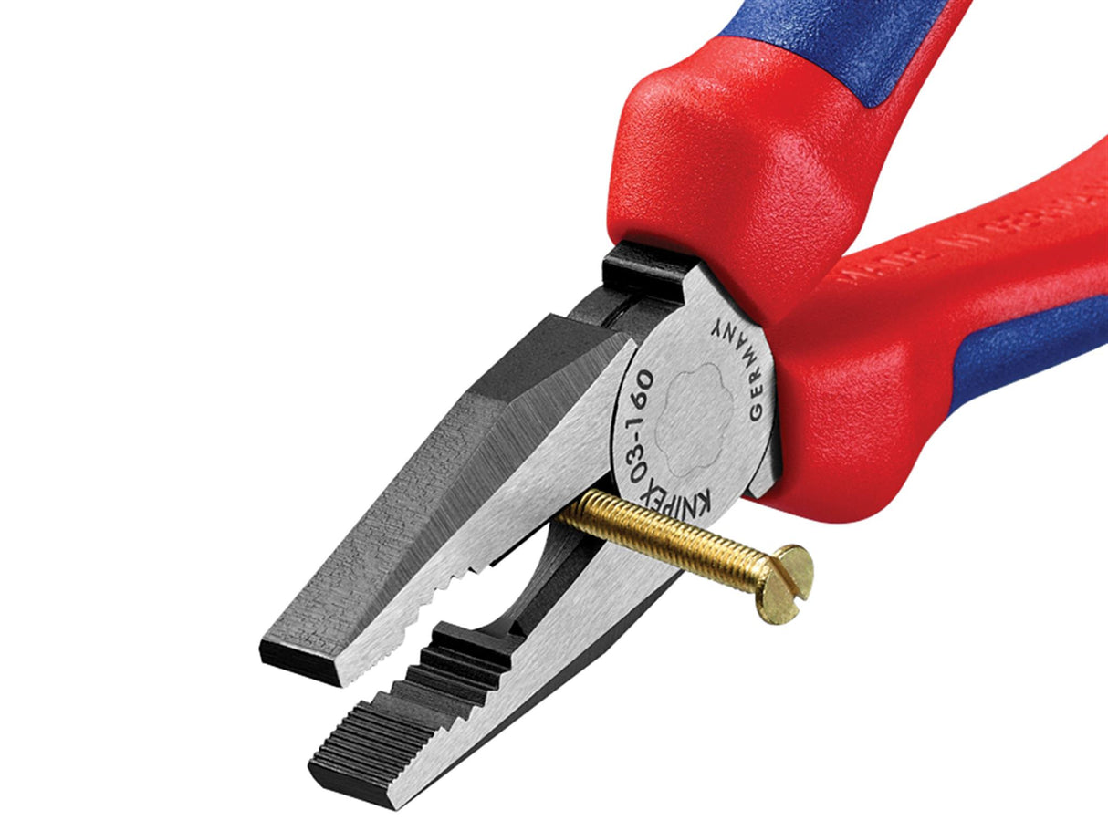 Knipex 03 02 Series Combination Pliers, Multi-Component Grip