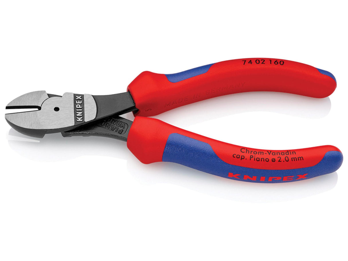 Knipex 74 02 Series High Leverage Diagonal Cutters, Multi-Component Grip