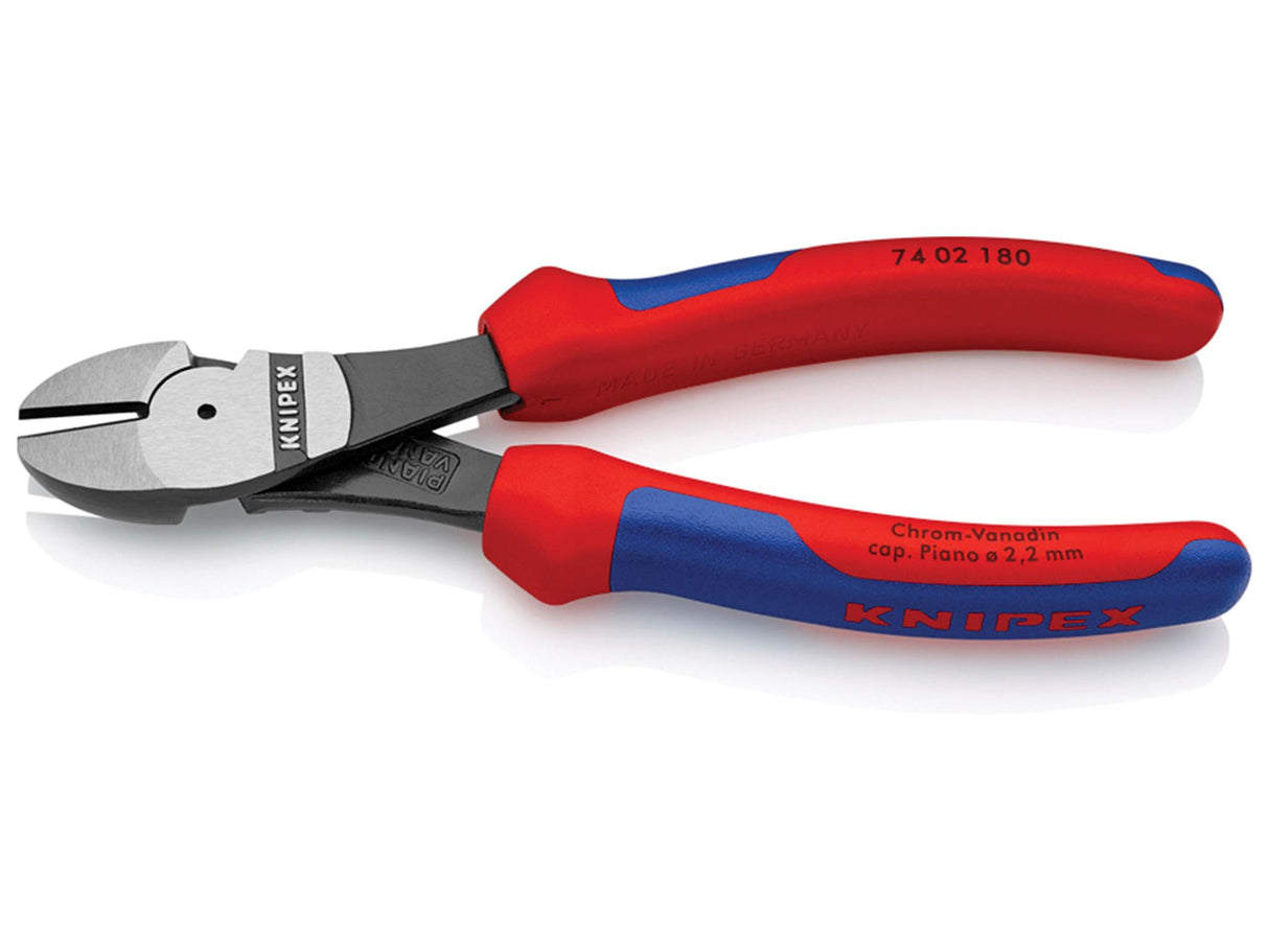 Knipex 74 02 Series High Leverage Diagonal Cutters, Multi-Component Grip