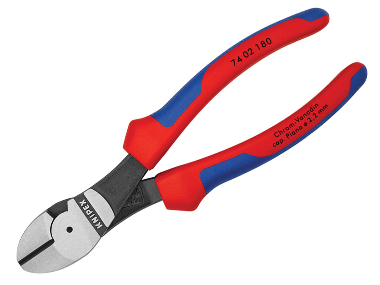 Knipex 74 02 Series High Leverage Diagonal Cutters, Multi-Component Grip