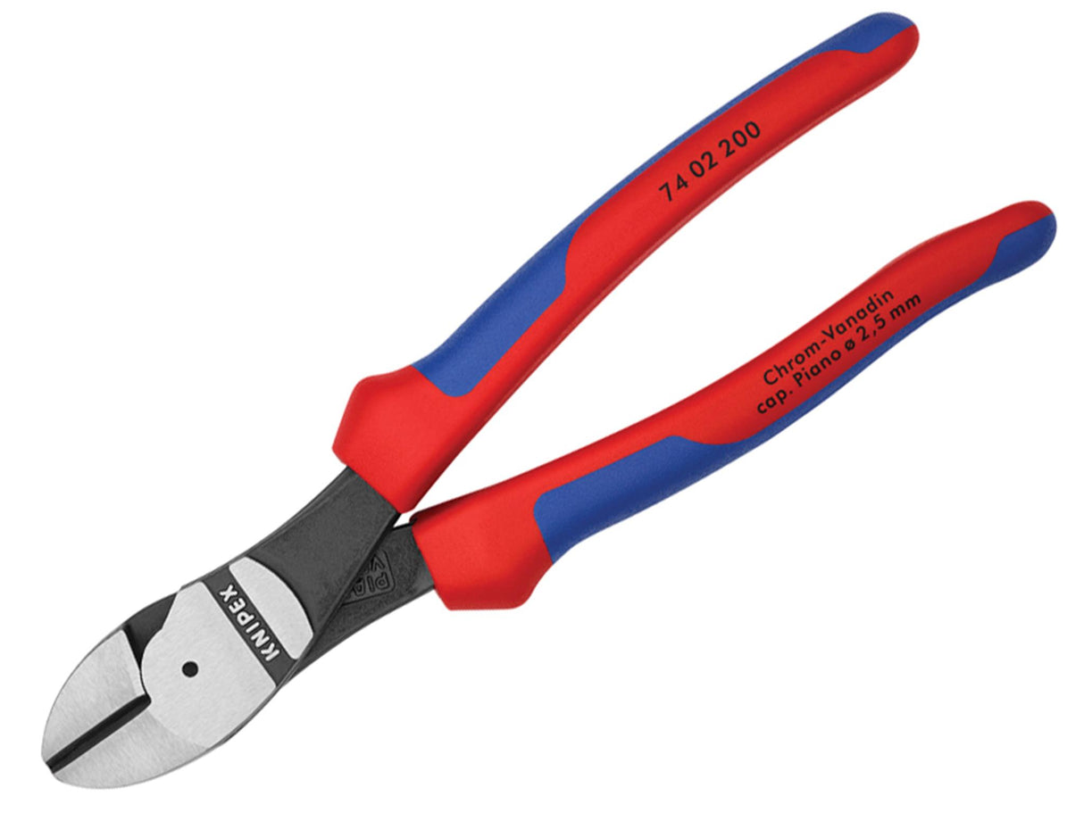 Knipex 74 02 Series High Leverage Diagonal Cutters, Multi-Component Grip