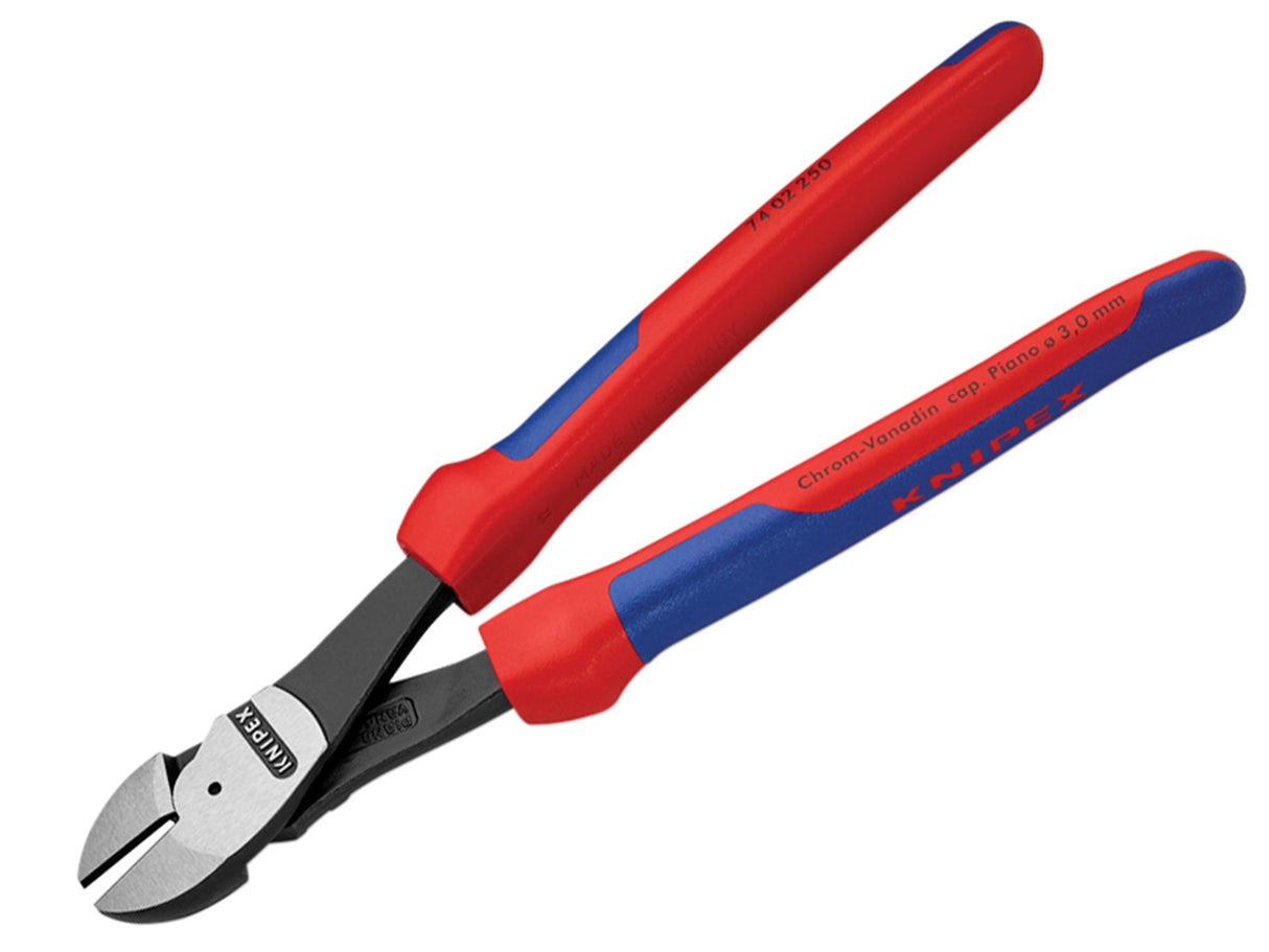 Knipex 74 02 Series High Leverage Diagonal Cutters, Multi-Component Grip