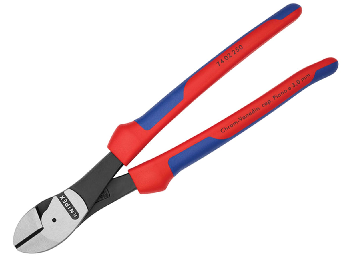 Knipex 74 02 Series High Leverage Diagonal Cutters, Multi-Component Grip
