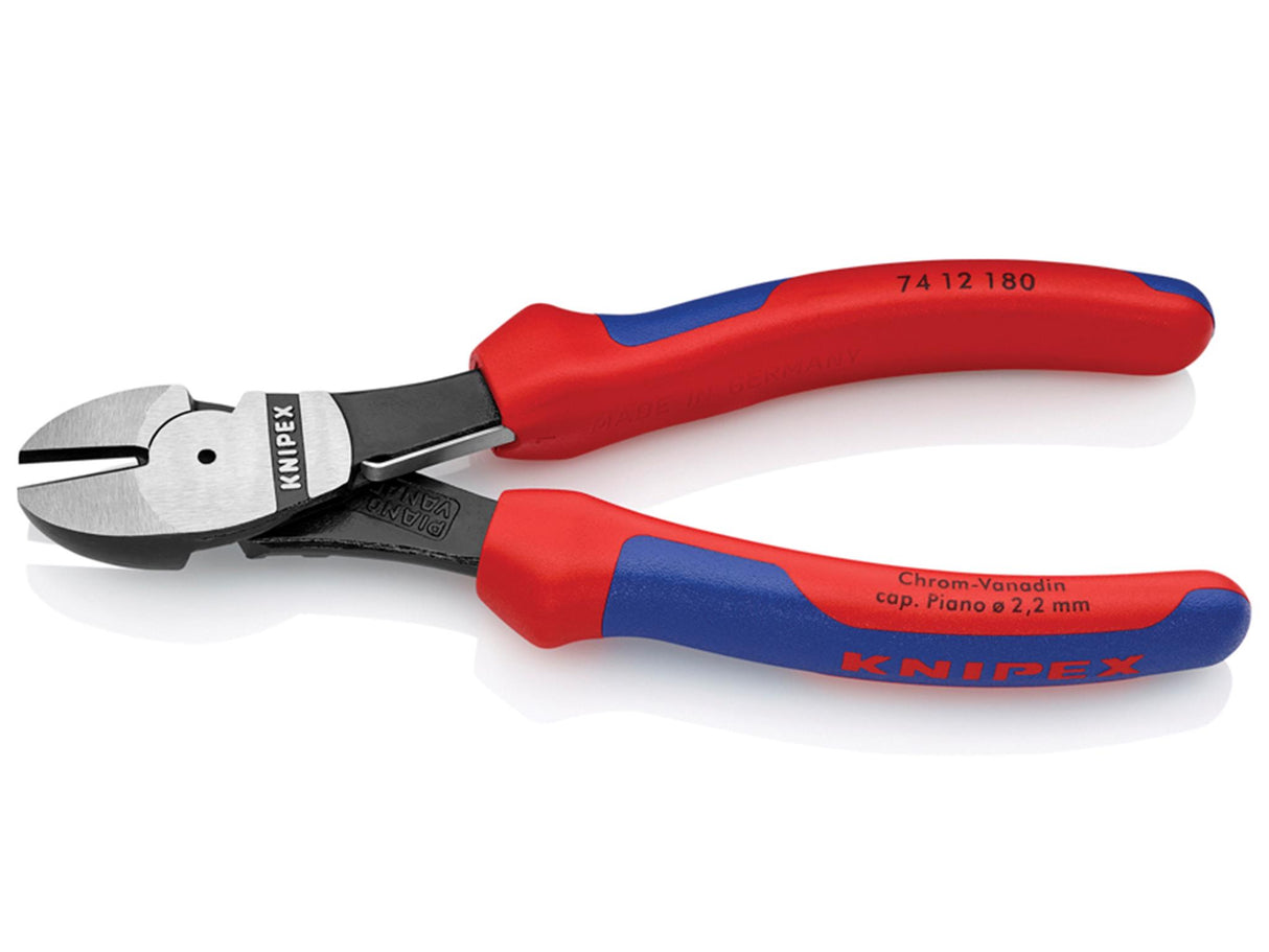 Knipex 74 02 Series High Leverage Diagonal Cutters, Multi-Component Grip