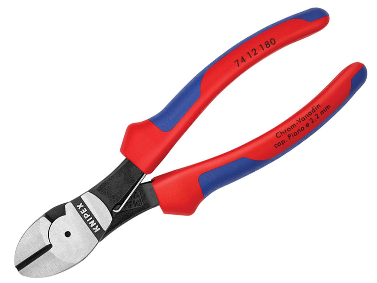 Knipex 74 02 Series High Leverage Diagonal Cutters, Multi-Component Grip