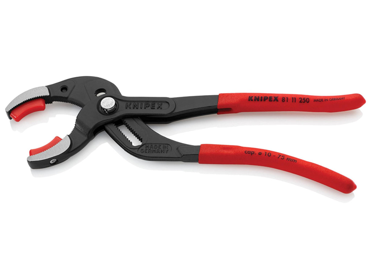 Knipex Plastic Pipe Grip Pliers Plastic Jaws 75mm Capacity 250mm
