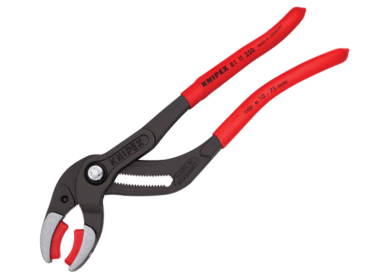 Knipex Plastic Pipe Grip Pliers Plastic Jaws 75mm Capacity 250mm