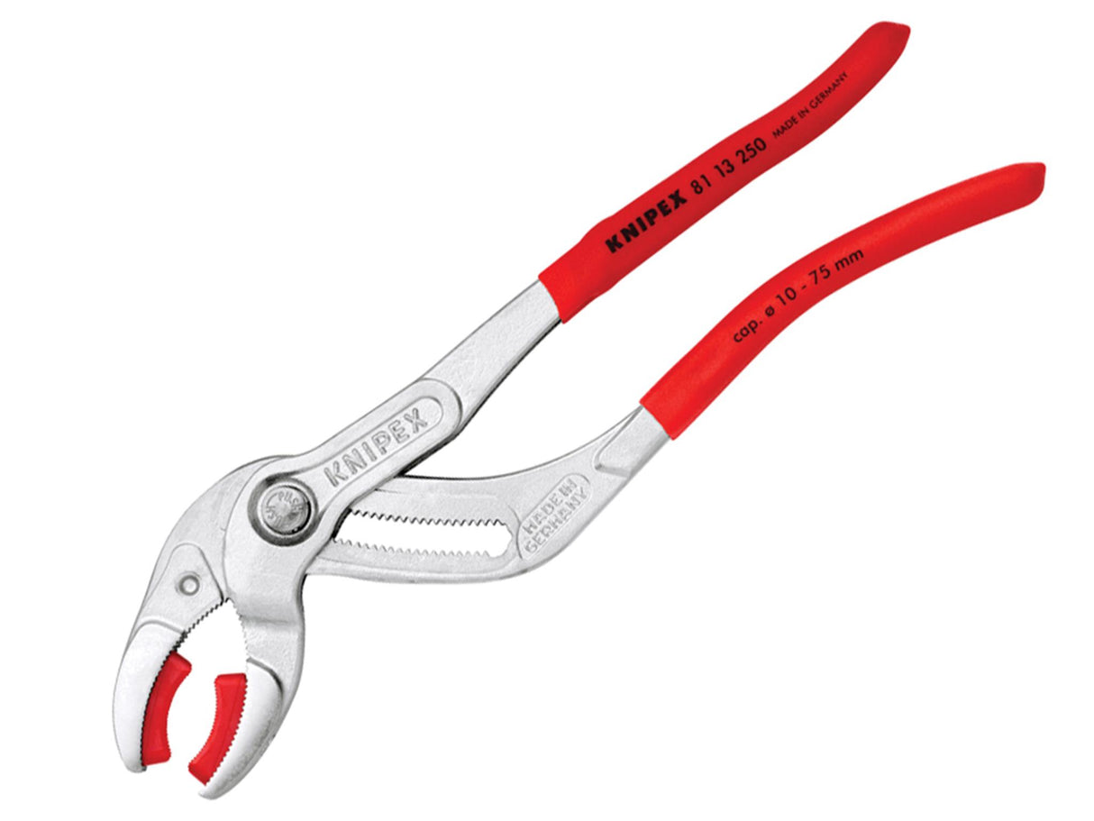 Knipex Plastic Pipe Grip Pliers Plastic Jaws 75mm Capacity 250mm