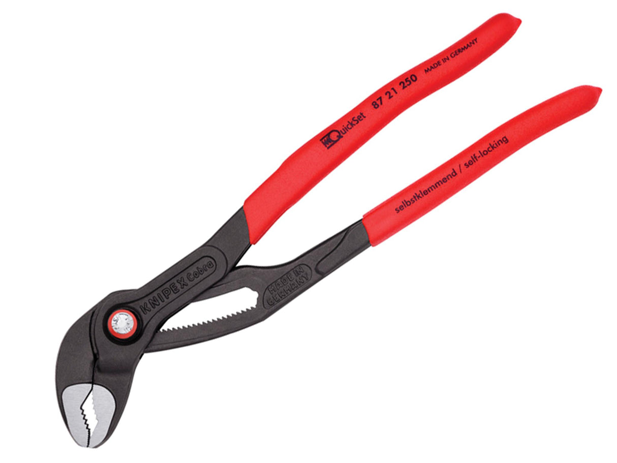 Knipex Cobra® Quickset Water Pump Pliers PVC Grips