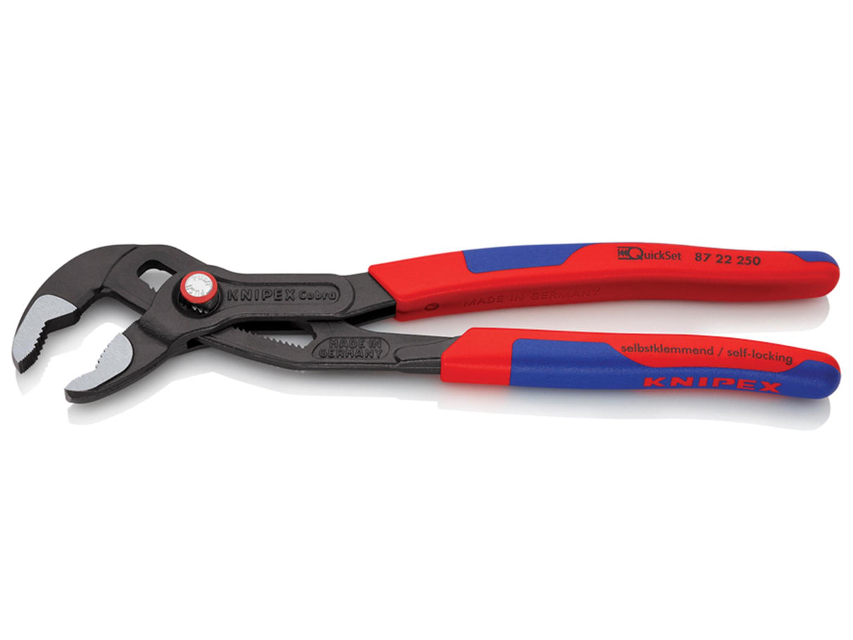 Knipex Cobra® Quickset Water Pump Pliers PVC Grips
