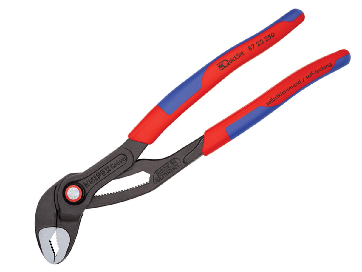 Knipex Cobra® Quickset Water Pump Pliers PVC Grips