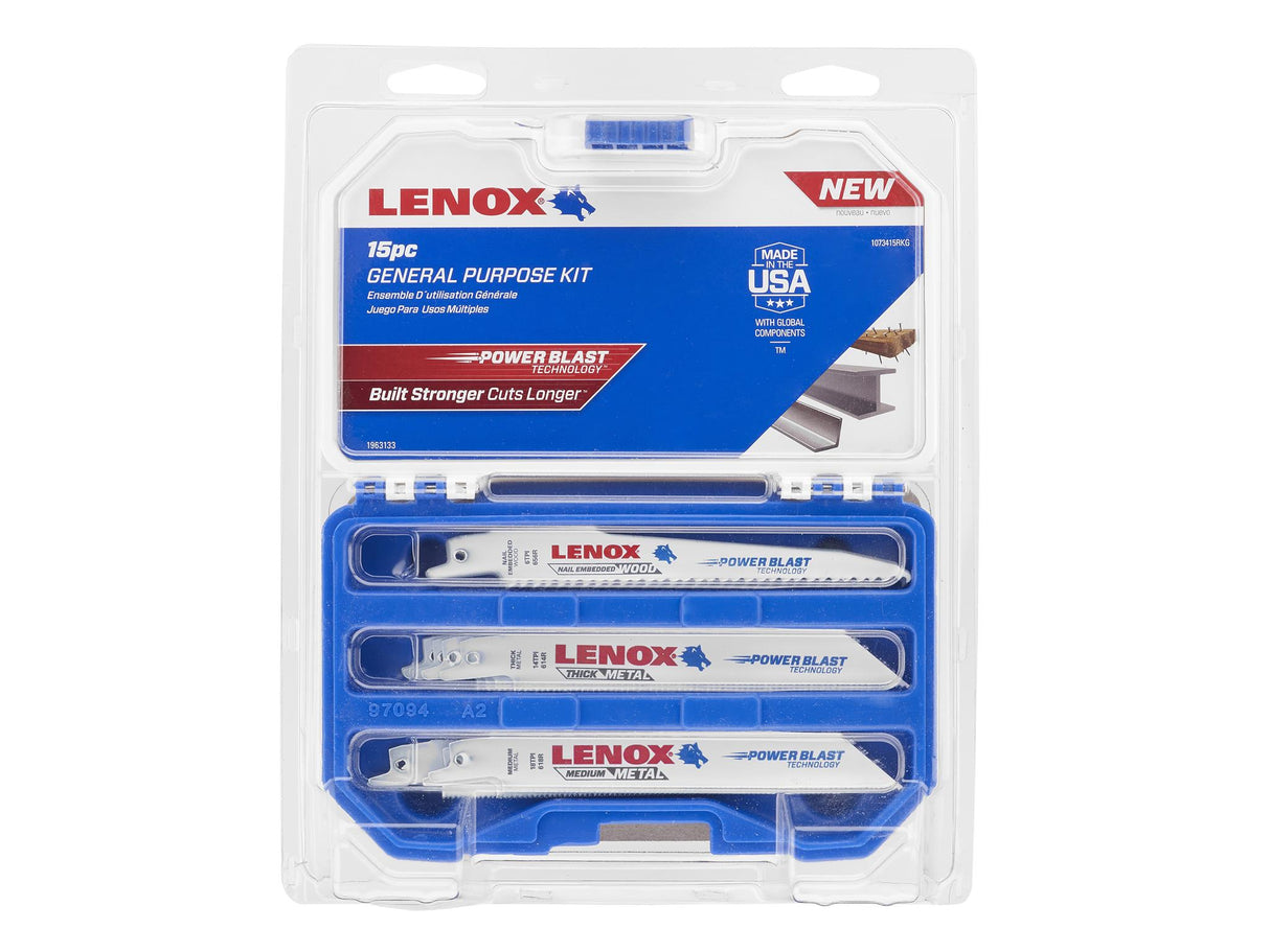 LENOX General Purpose Reciprocating Saw Blade Set, 15 Piece