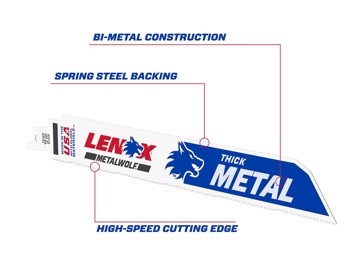 LENOX MetalWolf Wave Edge Reciprocating Saw Blades