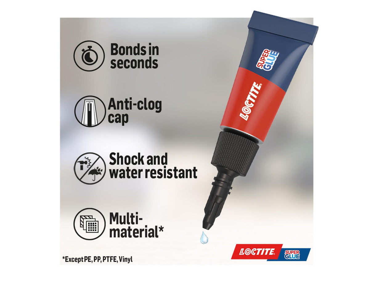 Loctite Superglue Mini Trio Tube 3 x 1g