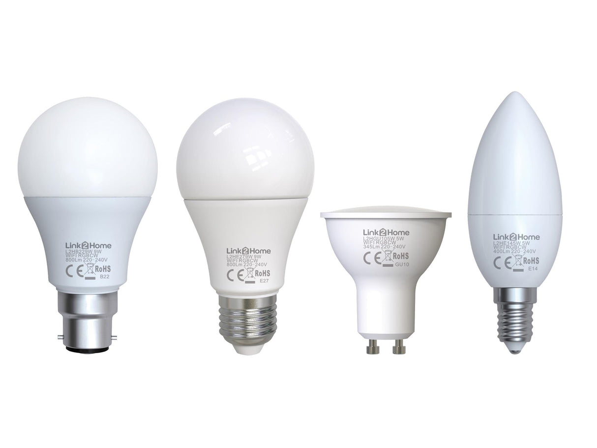 Link2Home Wi-Fi LED Dimmable Bulbs with RGB