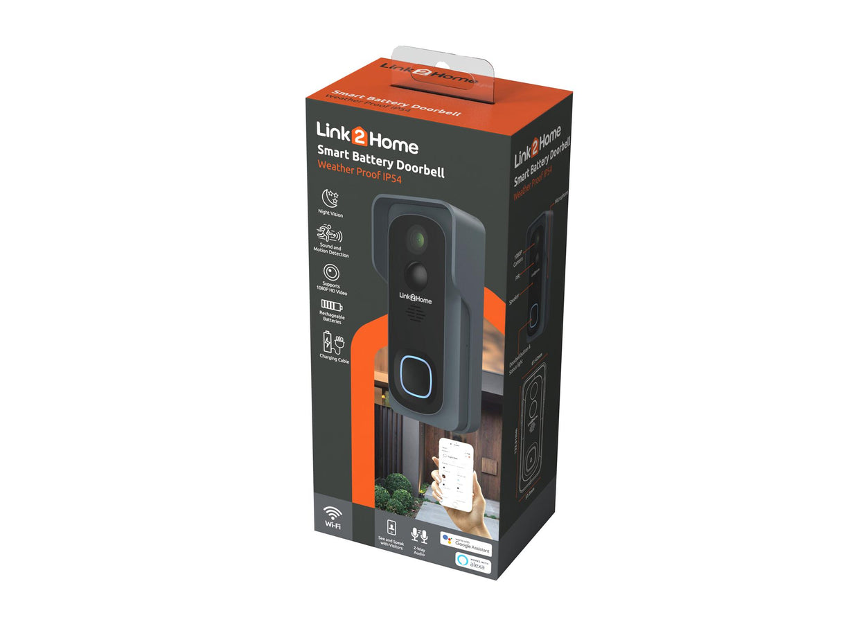 Link2Home Weatherproof (IP54) Smart Doorbell