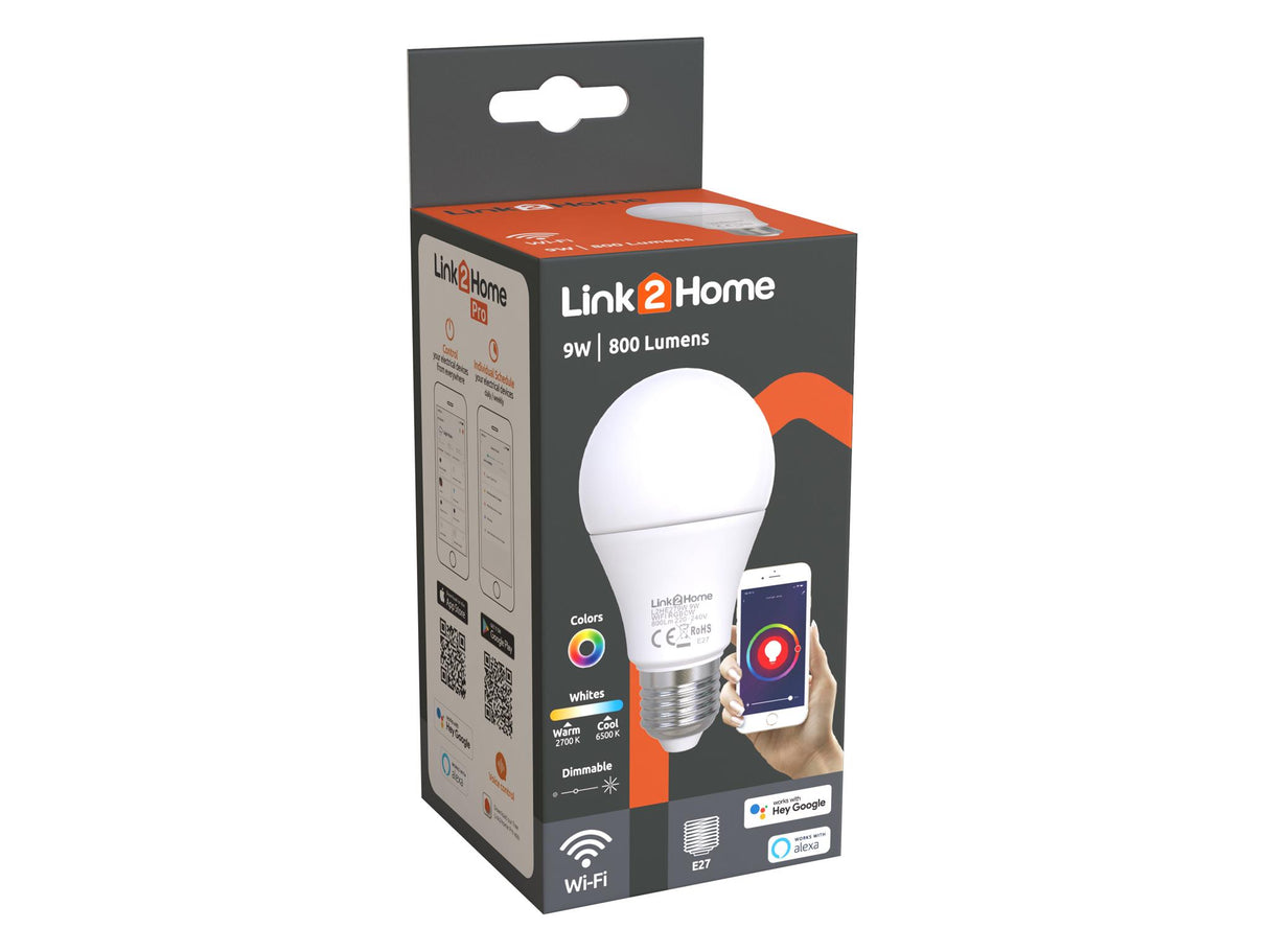 Link2Home Wi-Fi LED Dimmable Bulbs with RGB