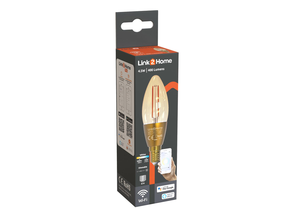 Link2Home Wi-Fi LED Filament Dimmable Bulbs