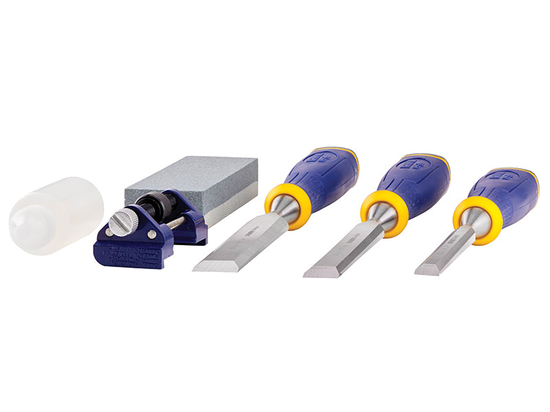 IRWIN® Marples® MS500 ProTouch All-Purpose Chisel Set, 3 Piece + Sharpening Kit