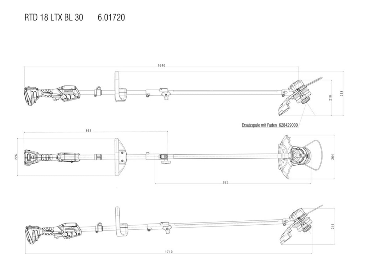 Metabo RTD 18 LTX BL 30 Line Trimmer 18V Bare Unit