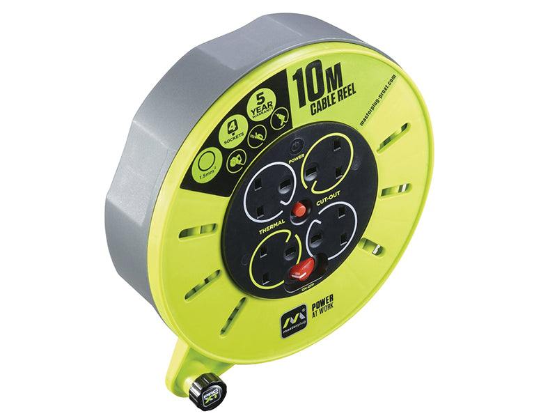 Masterplug PRO-XT Cassette Cable Reel 240V 13A 4-Socket 10m