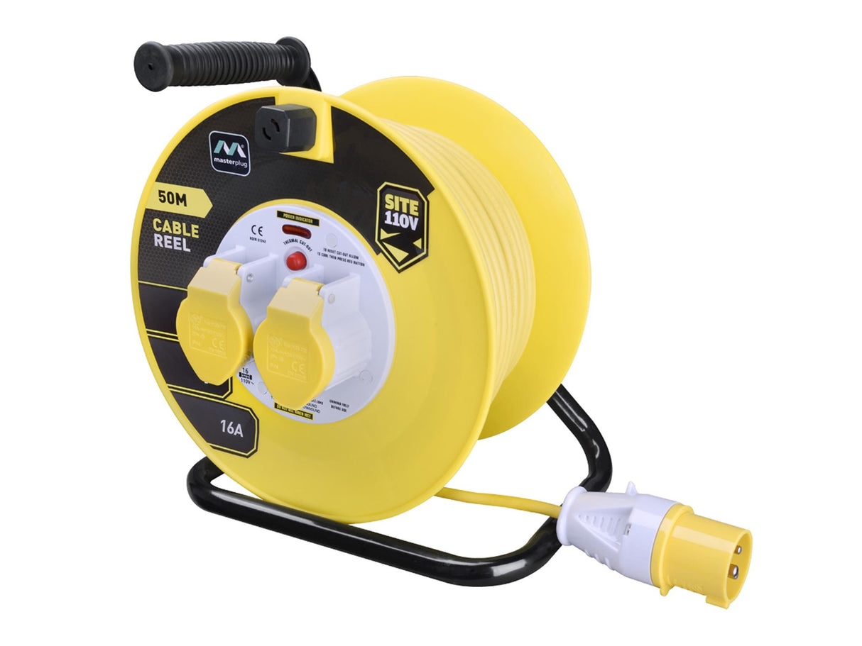 Masterplug Cable Reel 110V 16A Thermal Cut-Out